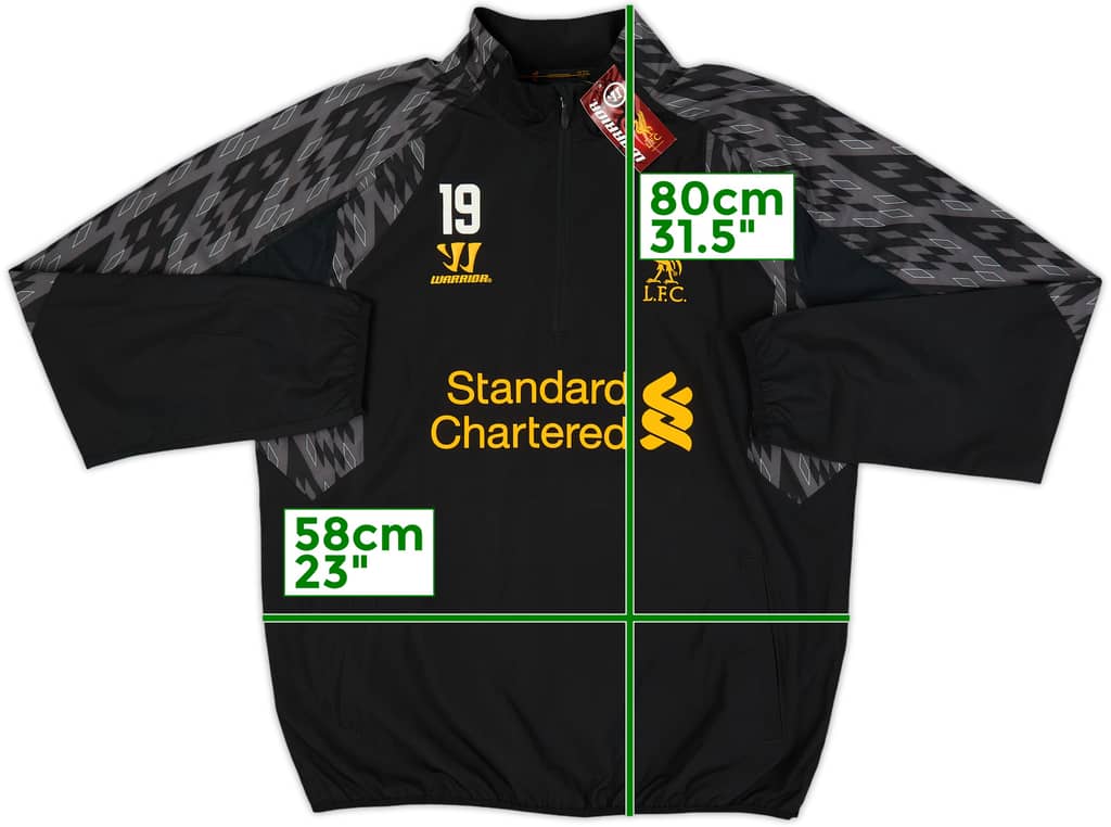 2012-13 Liverpool Player Issue Warrior 1/2 Zip Training Jacket #19 (L)