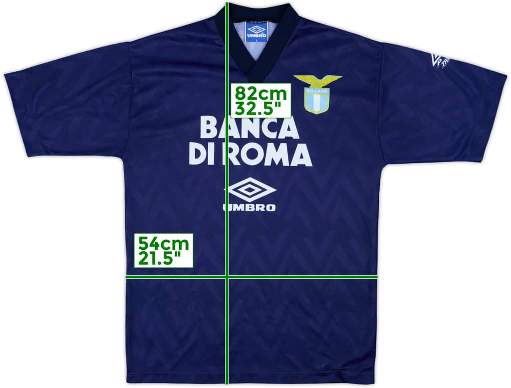 1991-92 Lazio Umbro Training Shirt - 9/10 - (L)