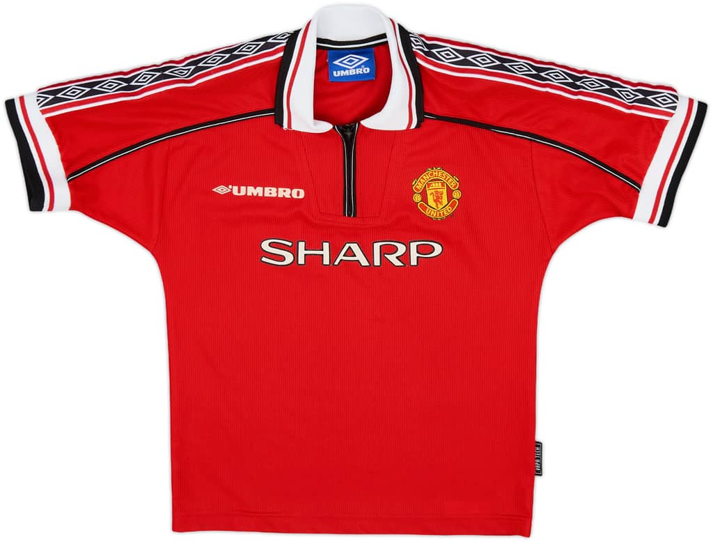 1998-00 Manchester United Home Shirt - 8/10 - (M.Boys)