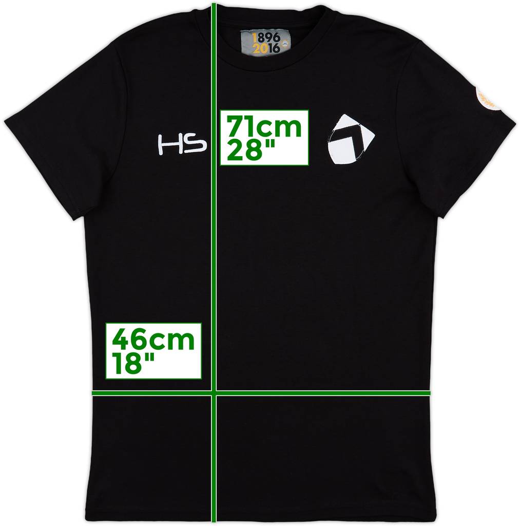 2016-17 Udinese HS Football Cotton Tee - 10/10 - (S)