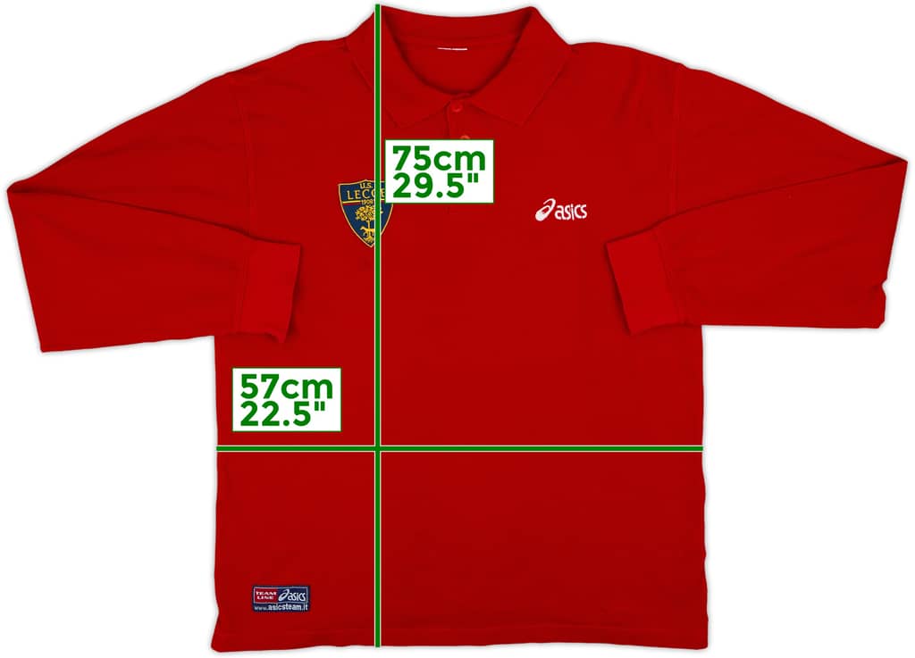 2005-06 Lecce Asics L/S Polo Shirt - 7/10 - (L)