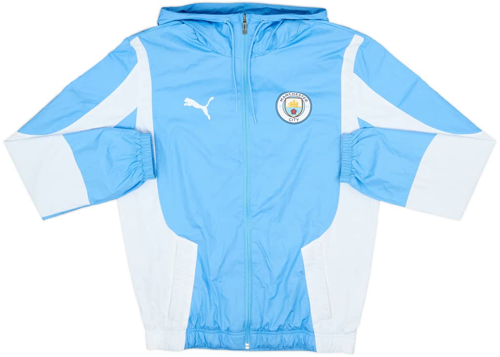 2023-24 Manchester City Puma Hooded Rain Jacket - 9/10 - (S)