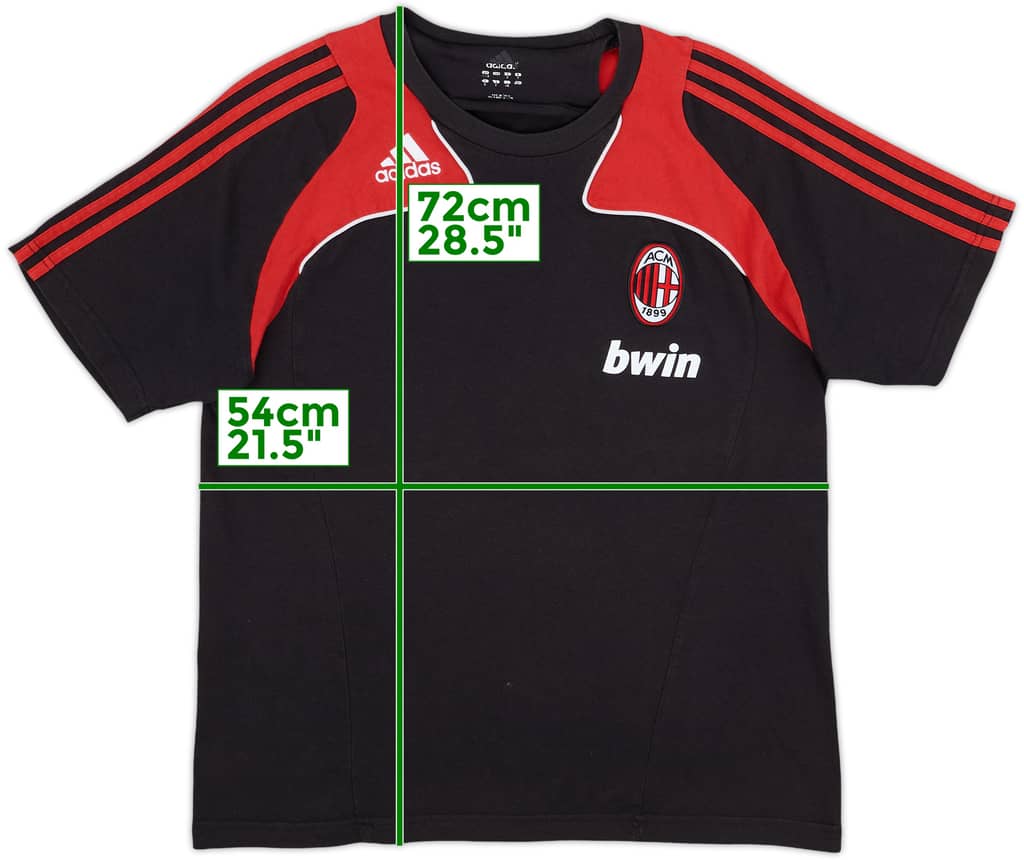 2008-09 AC Milan adidas Cotton Tee - 7/10 - (L)