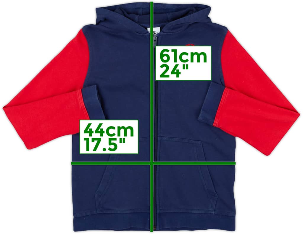 2023-24 Paris Saint-Germain Nike Hooded Track Jacket - 8/10 - (L.Boys)