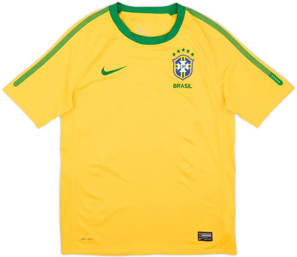 2010-11 Brazil Home Shirt - 10/10 - (L.Boys)