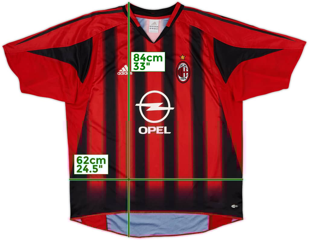 2004-05 AC Milan Home Shirt - 9/10 - (XL)