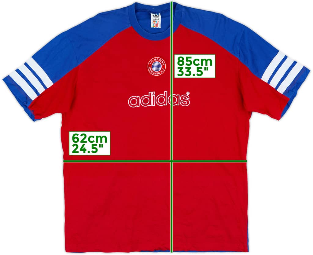 1995-96 Bayern Munich adidas Cotton Tee - 8/10 - (L)