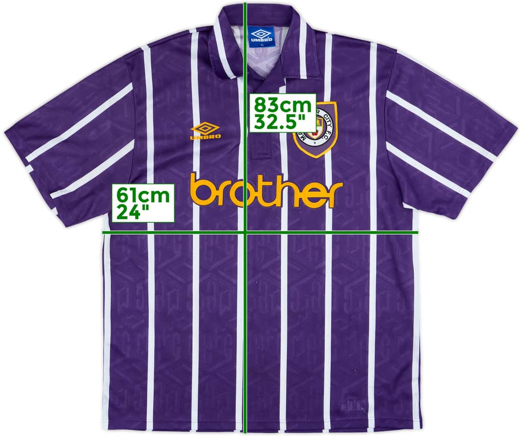 1993-94 Manchester City Away Shirt - 8/10 - (XL)