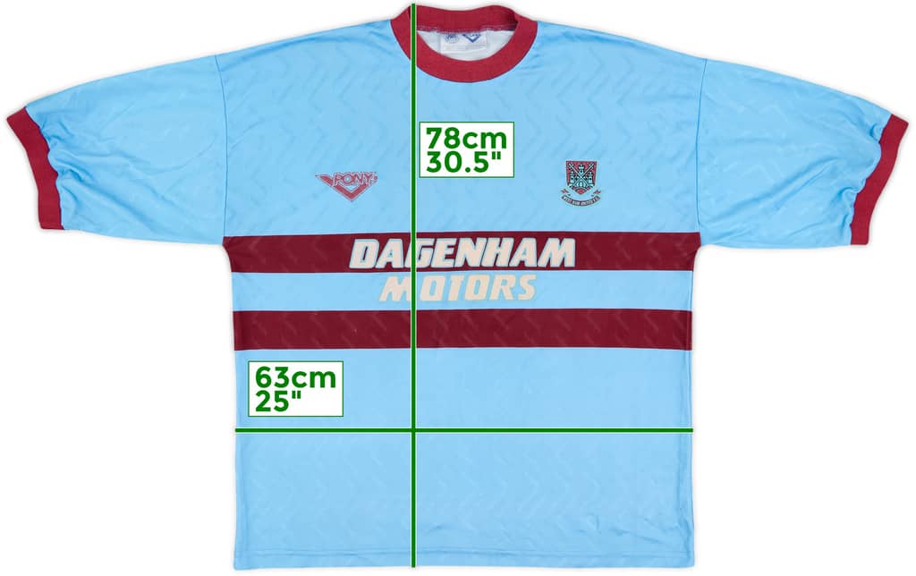 1993-95 West Ham Away Shirt - 8/10 - (XL)