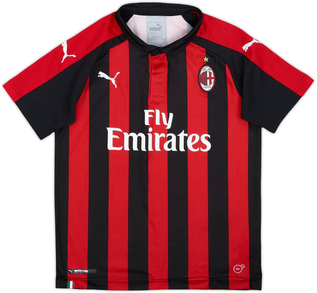 2018-19 AC Milan Home Shirt - 9/10 - (M.Boys)