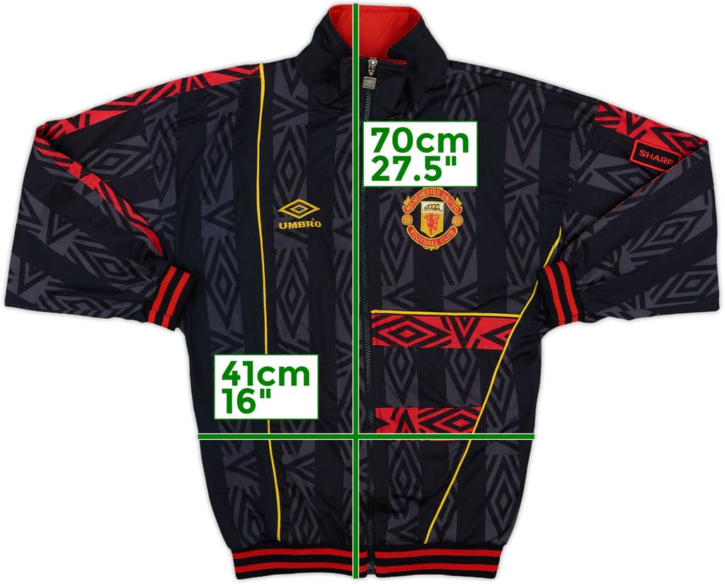 1992-94 Manchester United Umbro Track Jacket - 8/10 - (L.Boys)