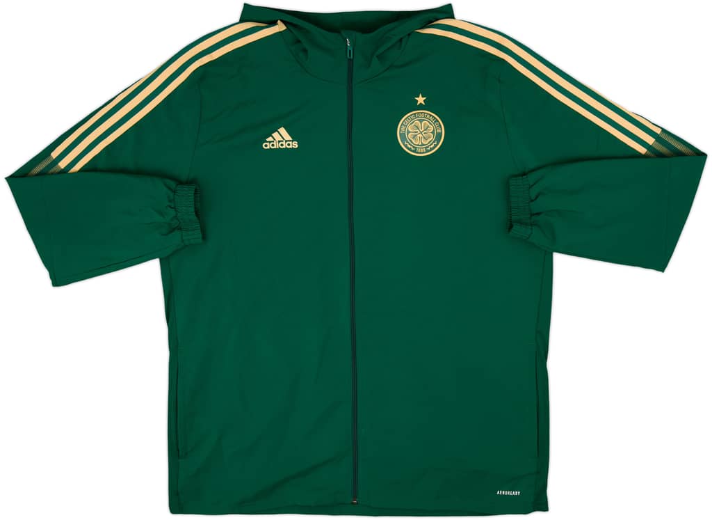 2021-22 Celtic adidas Hooded Track Jacket - 8/10 - (XXL)