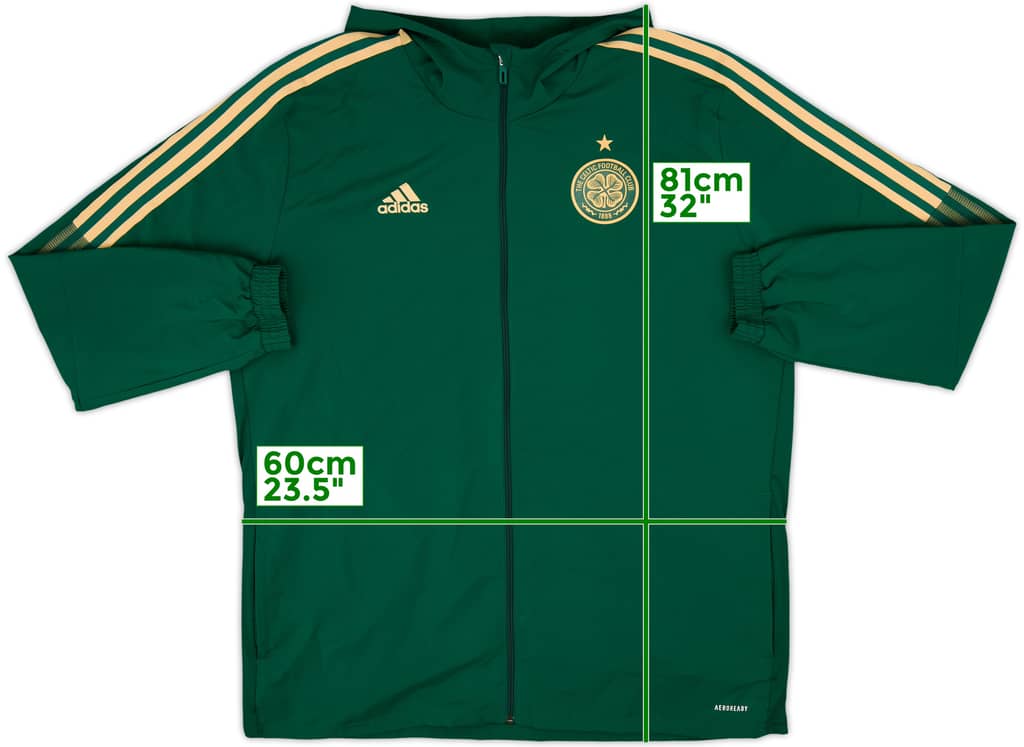 2021-22 Celtic adidas Hooded Track Jacket - 8/10 - (XXL)