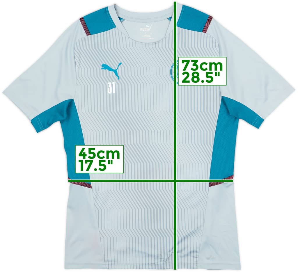 2021-22 Manchester City Player Issue Puma Training Shirt #31 - 8/10 - (M)