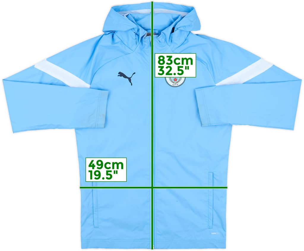 2022-23 Manchester City Puma Hooded Rain Jacket - 7/10 - (S)