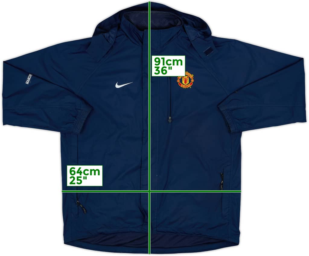 2005-06 Manchester United Nike Hooded Rain Jacket - 7/10 - (L)
