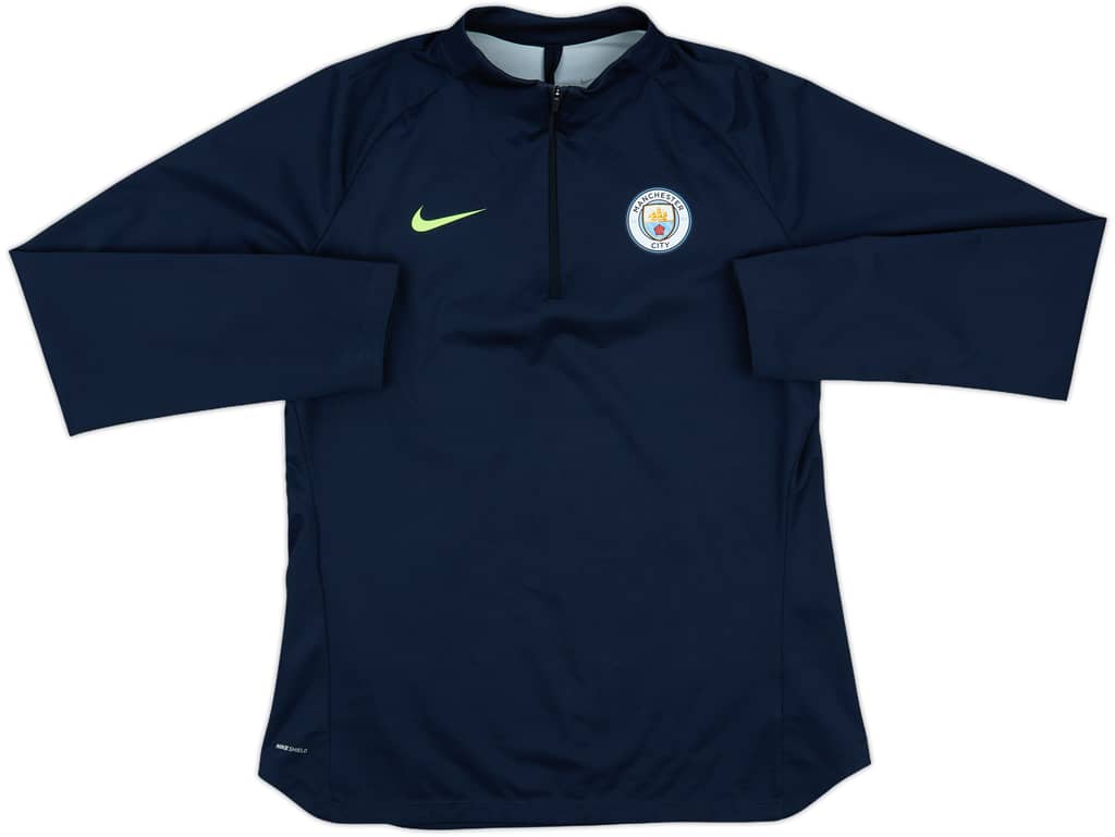 2018-19 Manchester City 1/4 Zip Drill Top - 8/10 - (M)