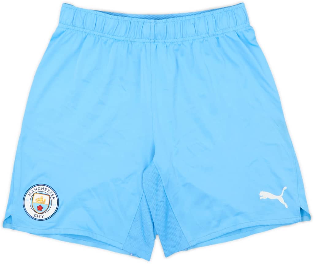 2021-22 Manchester City Player Issue Home Shorts 'U16's' - 10/10 - (M)