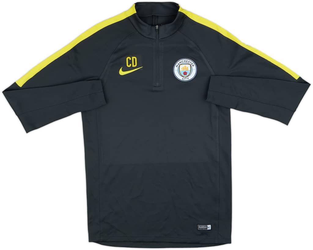 2016-17 Manchester City Staff Issue Nike 1/4 Zip Drill Top CD - 8/10 - (S)