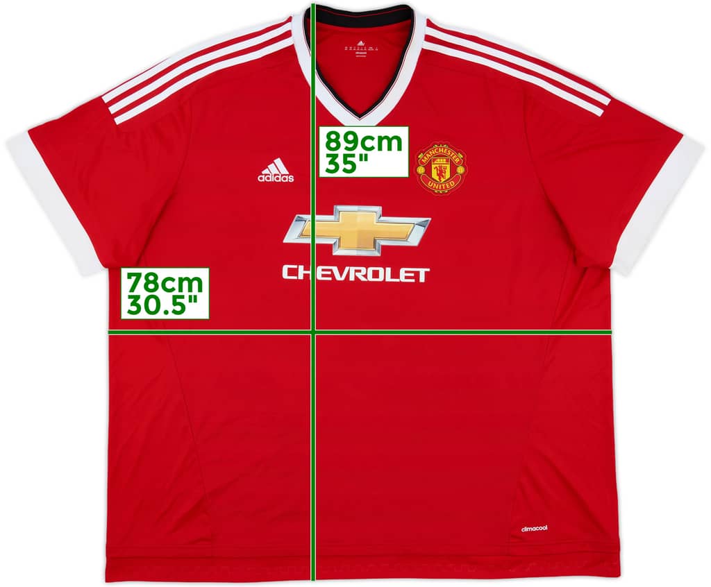2015-16 Manchester United Home Shirt - 9/10 - (4XL)