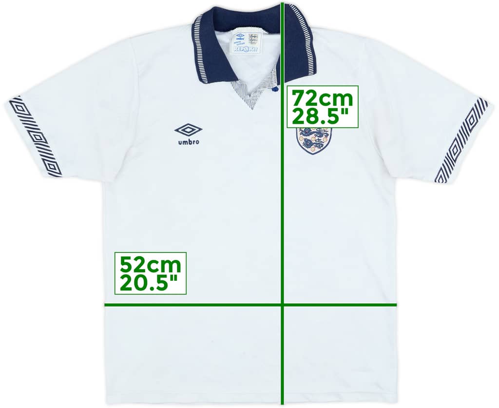 1990-92 England Home Shirt - 5/10 - (M)