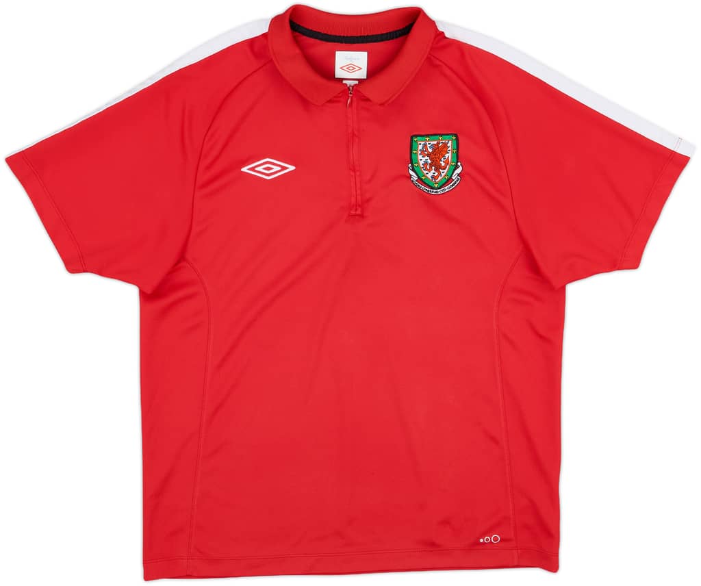 2010-11 Wales Umbro 1/4 Zip Polo Shirt - 8/10 - (M)