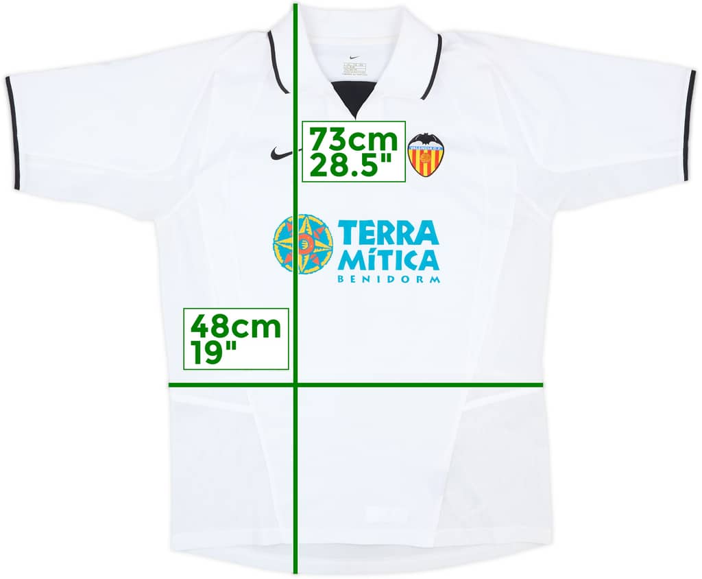 2002-03 Valencia Home Shirt - 8/10 - (XL.Boys)