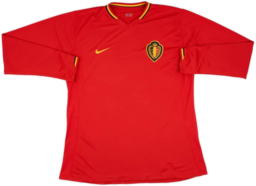 2006-08 Belgium Home Player Issue L/S Shirt - 8/10 - (XL)