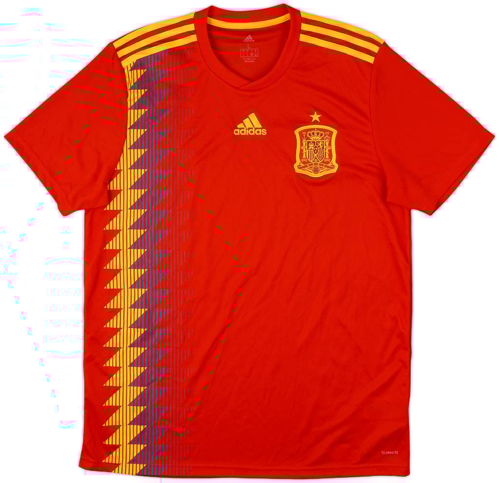 2018-19 Spain Home Shirt - 10/10 - (L)