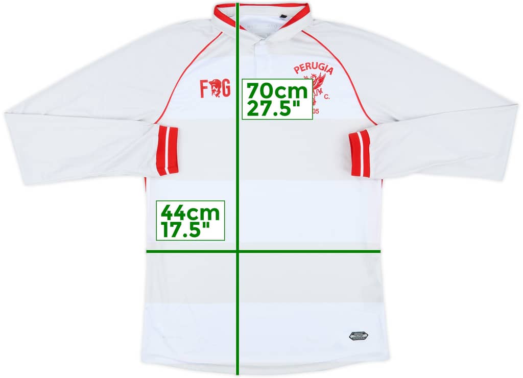 2018-19 Perugia Away L/S Shirt - 7/10 - (M)