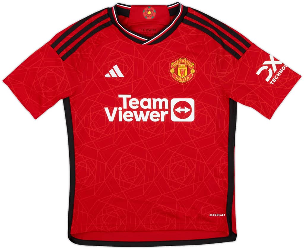 2023-24 Manchester United Home Shirt - 10/10 - (M.Boys)