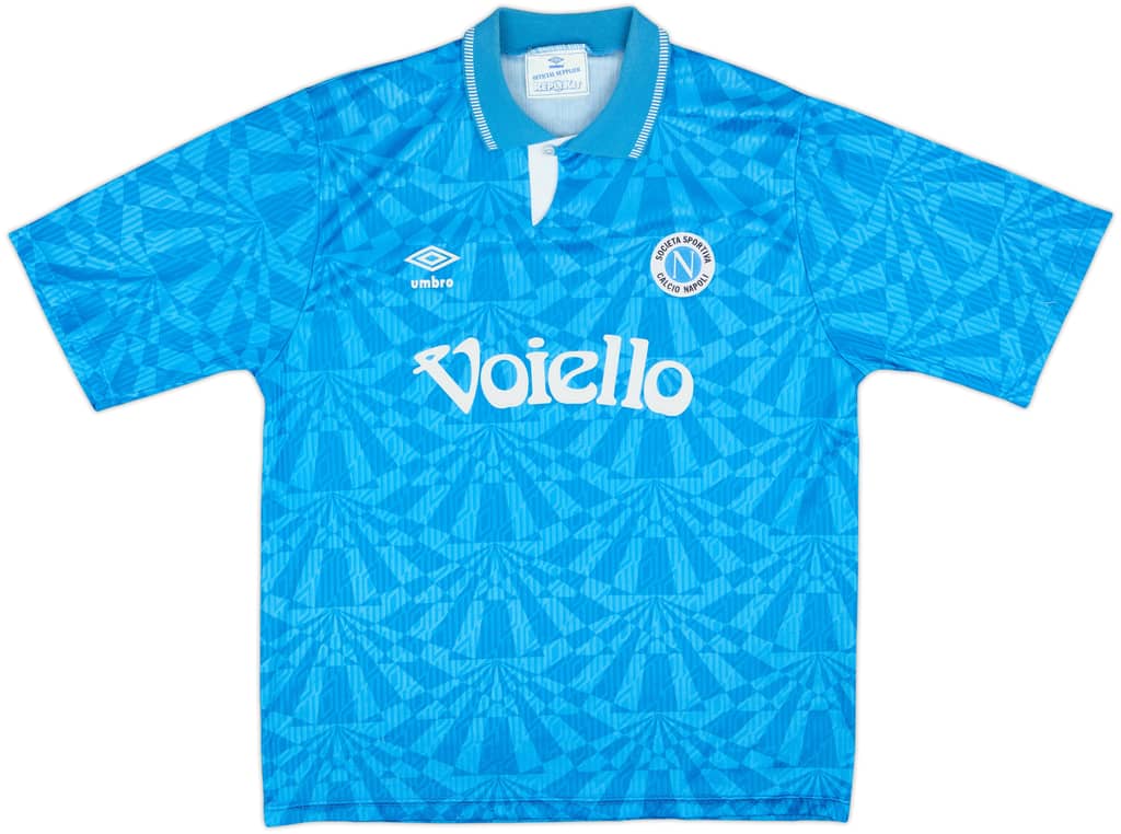 1991-93 Napoli Home Shirt - 8/10 - (L)