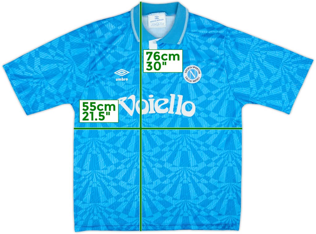 1991-93 Napoli Home Shirt - 8/10 - (L)
