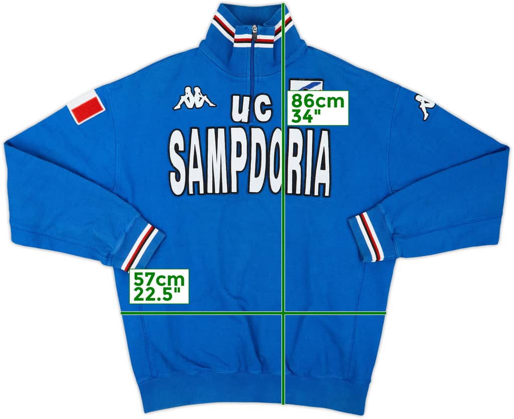 2008-09 Sampdoria Kappa 1/4 Zip Drill Top - 9/10 - (3XL)