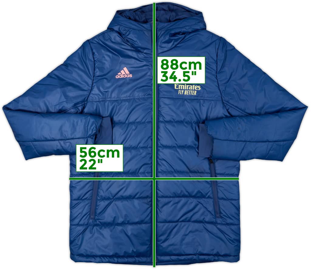 2020-21 Arsenal adidas Padded Bench Coat - 10/10 - (L)