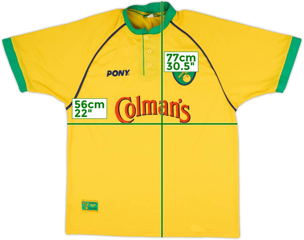 1997-99 Norwich Home Shirt - 9/10 - (XL)
