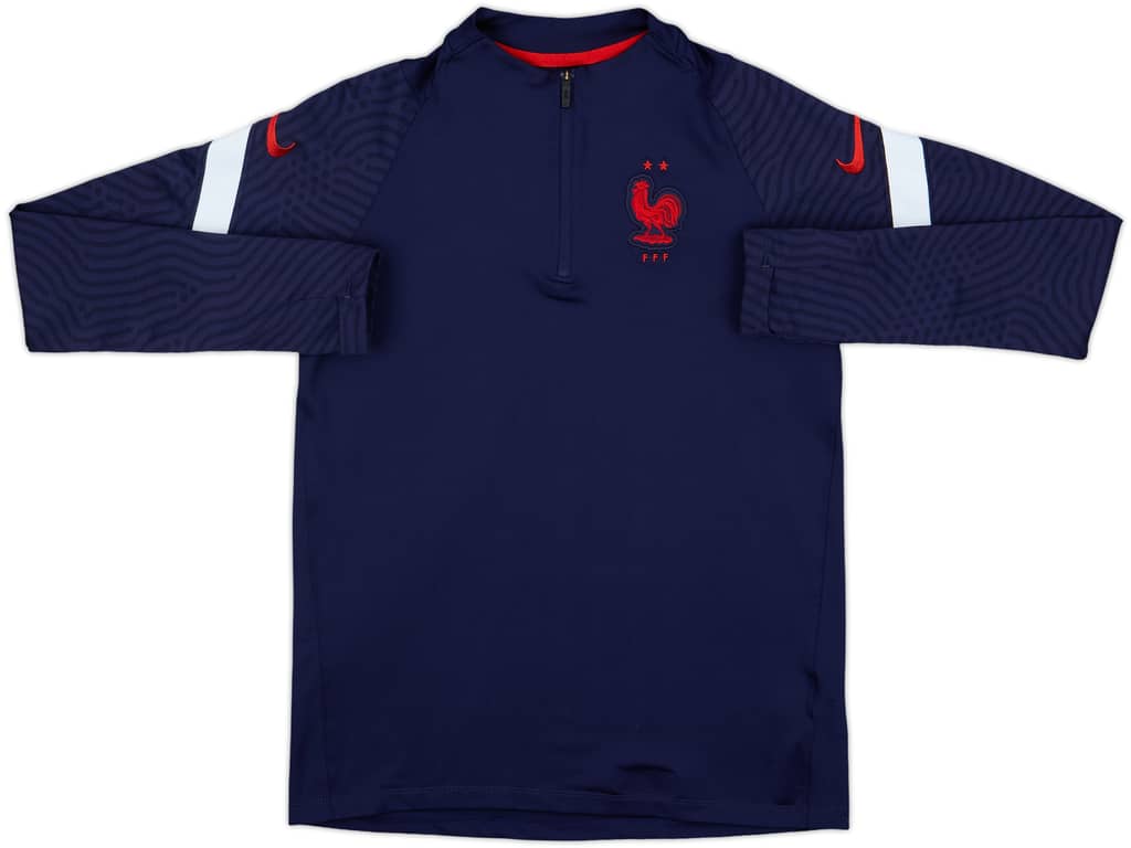 2020-21 France Nike 1/4 Zip Training Top - 8/10 - (XL.Boys)