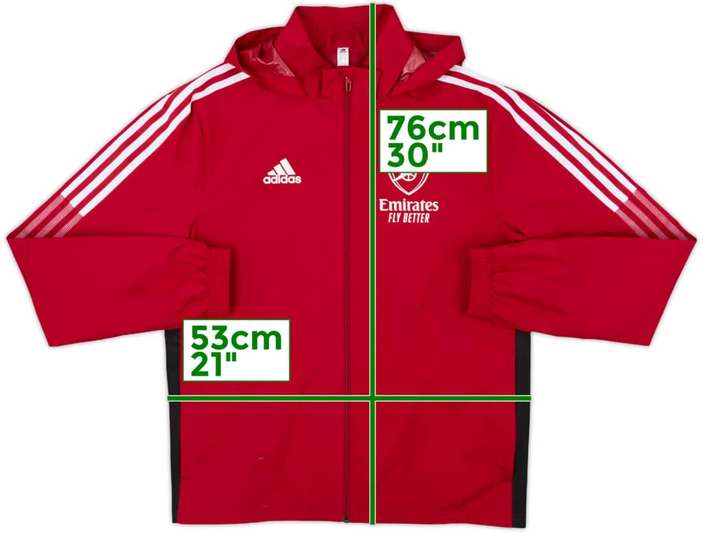 2021-22 Arsenal adidas Hooded Track Jacket - 8/10 - (S)
