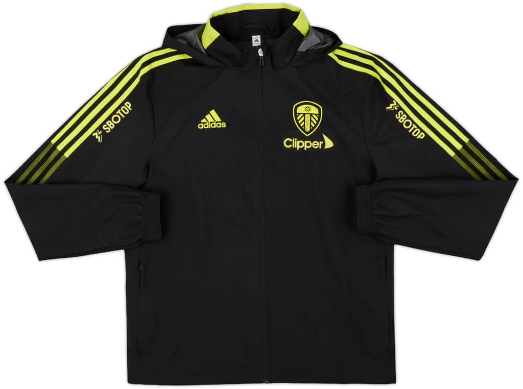 2021-22 Leeds United adidas Hooded Rain Jacket - 6/10 - (S)