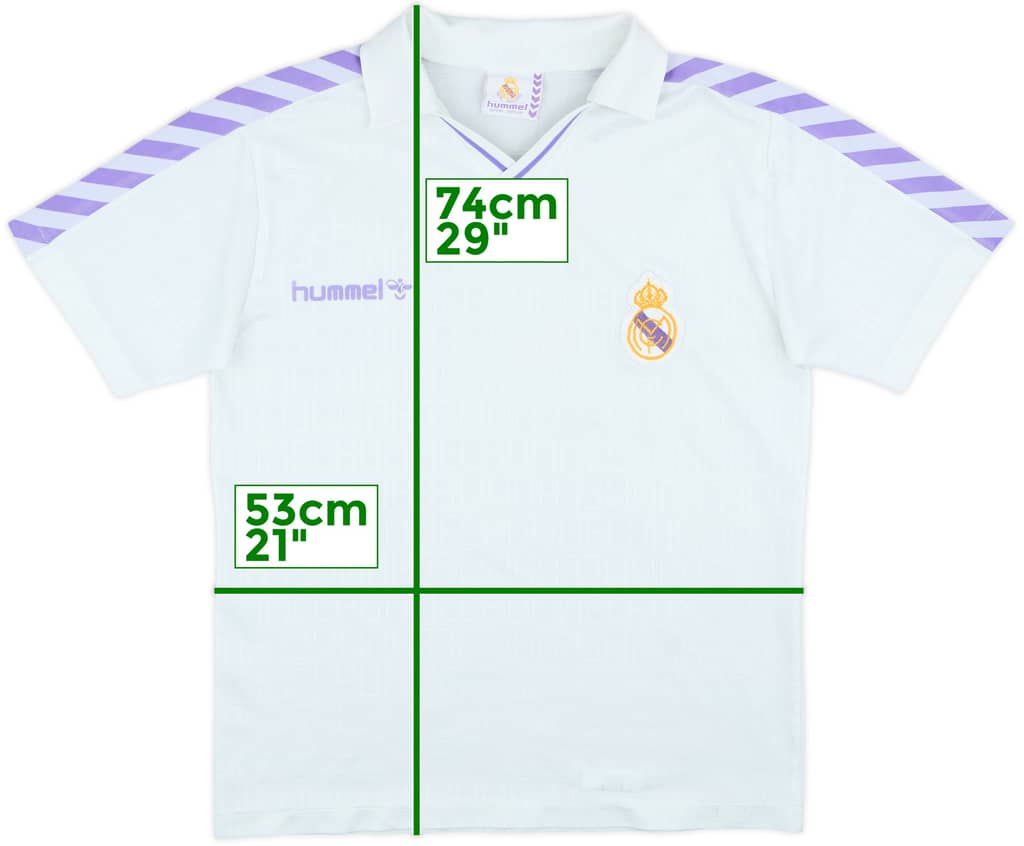 1989-90 Real Madrid Home Shirt - 7/10 - (L)