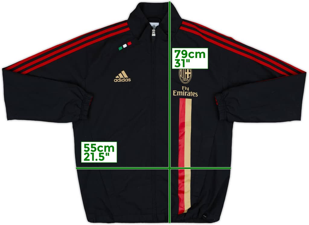 2011-12 AC Milan adidas Track Jacket - 8/10 - (M)