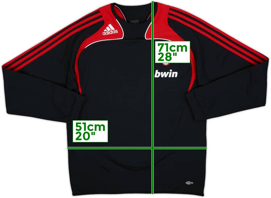 2008-09 AC Milan adidas Sweat Top - 9/10 - (M)