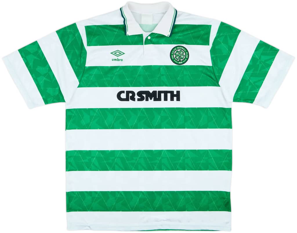 1989-91 Celtic Home Shirt - 8/10 - (XL)