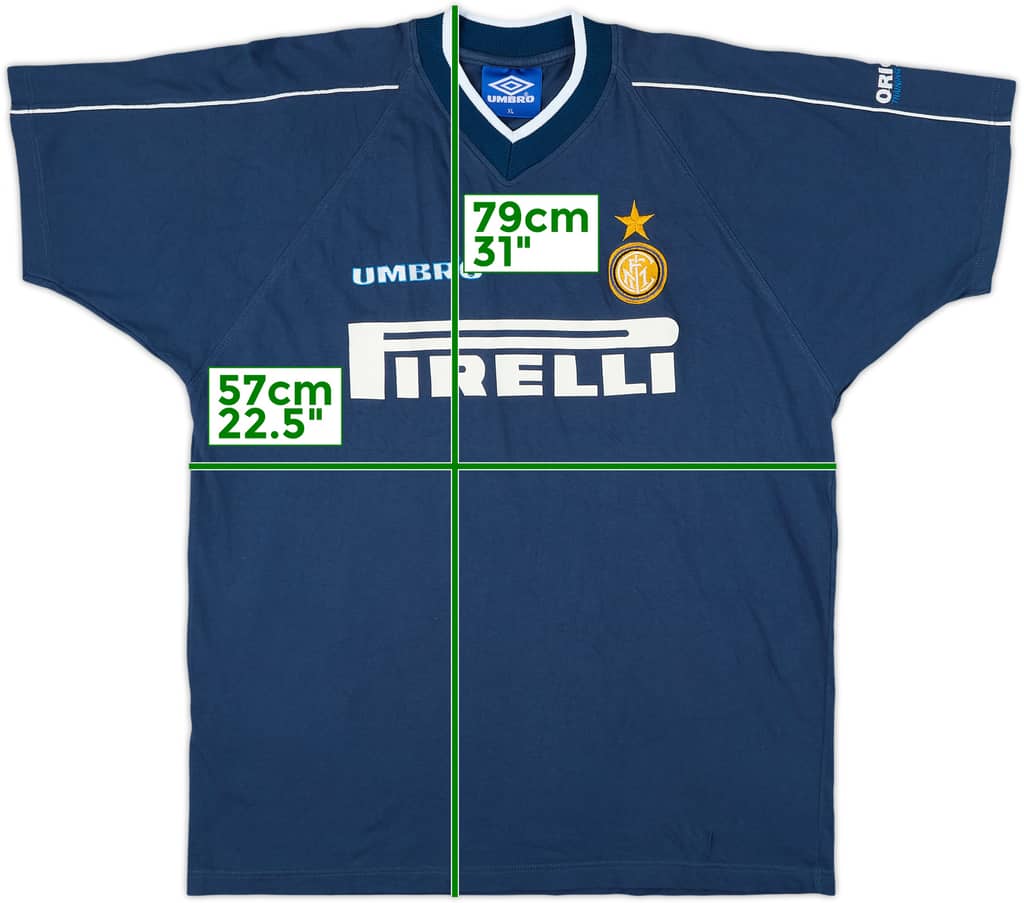 1997-98 Inter Milan Umbro Cotton Tee - 9/10 - (XL)