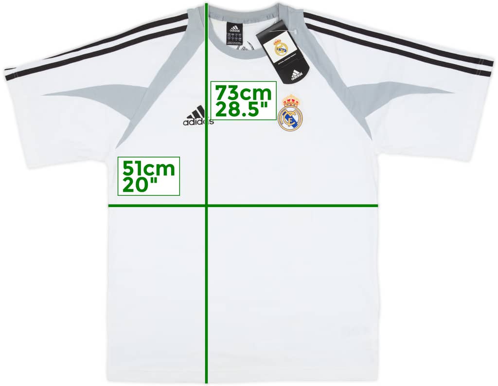 2004-05 Real Madrid adidas Cotton Tee (S/M)