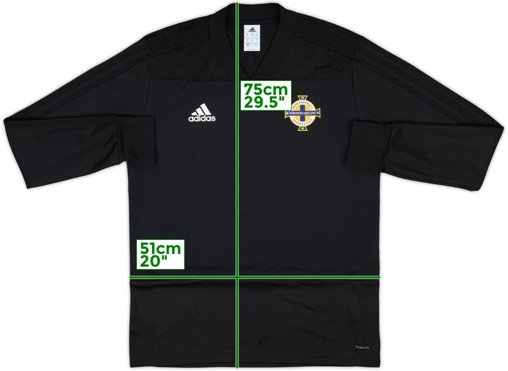 2018-19 Northern Ireland adidas Sweat Top - 8/10 - (M)