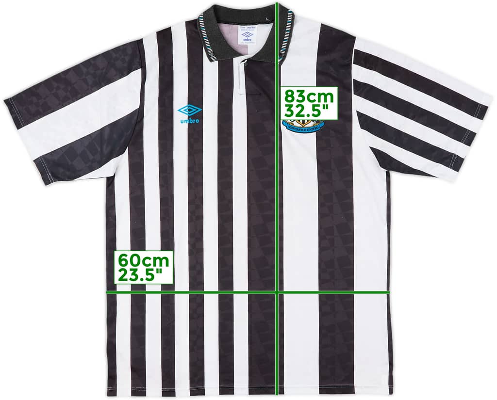1991-93 Newcastle Home Shirt - 6/10 - (XL)