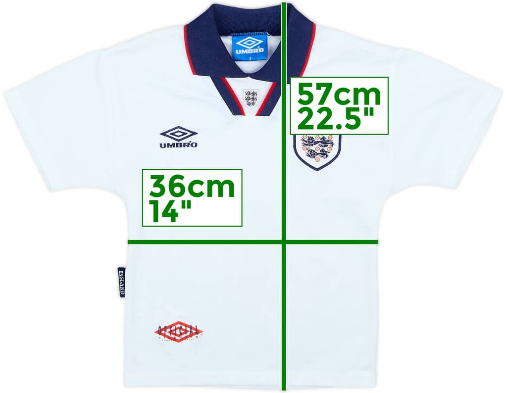 1993-95 England Home Shirt - 8/10 - (S.Boys)