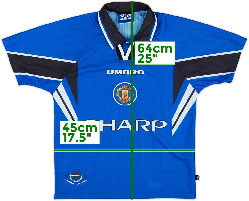 1996-98 Manchester United Third Shirt - 8/10 - (L.Boys)