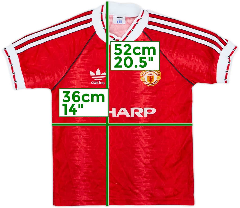 1986-88 Manchester United Home Shirt - 8/10 - (S.Boys)